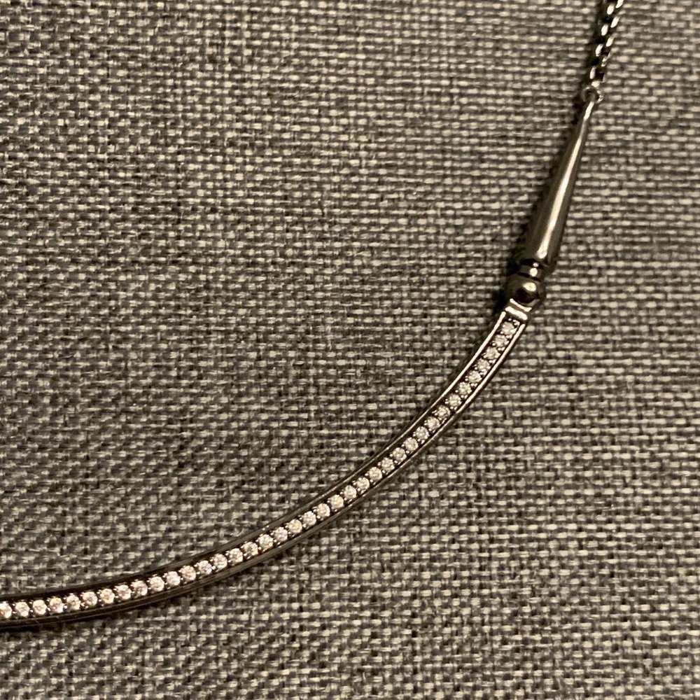 Kendra Scott 'Scottie' Adjustable Pendant Necklace Hematite Metal White … - Picture 7 of 11
